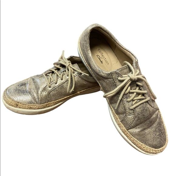 Clarks Ultimate Comfort Collection Women's 7.5 Metallic Sneaker - Picture 1 of 8